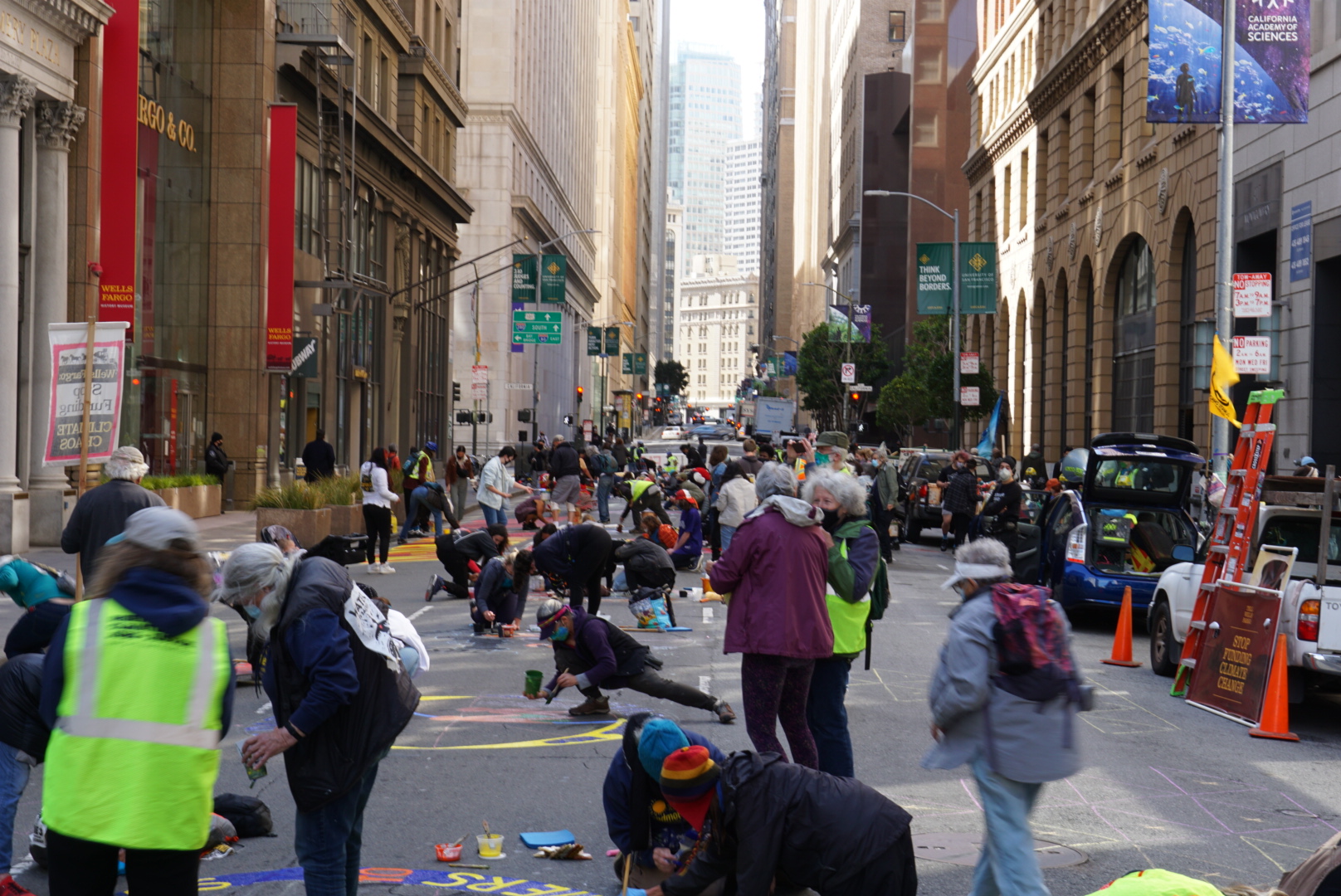 Wells Fargo: Defund Line 3 Mural Action:April 9th, 2021